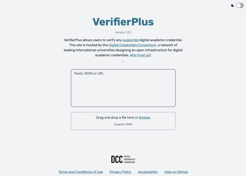 VerifierPlus screenshot