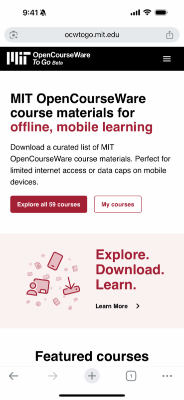 OpenCourseWare To Go